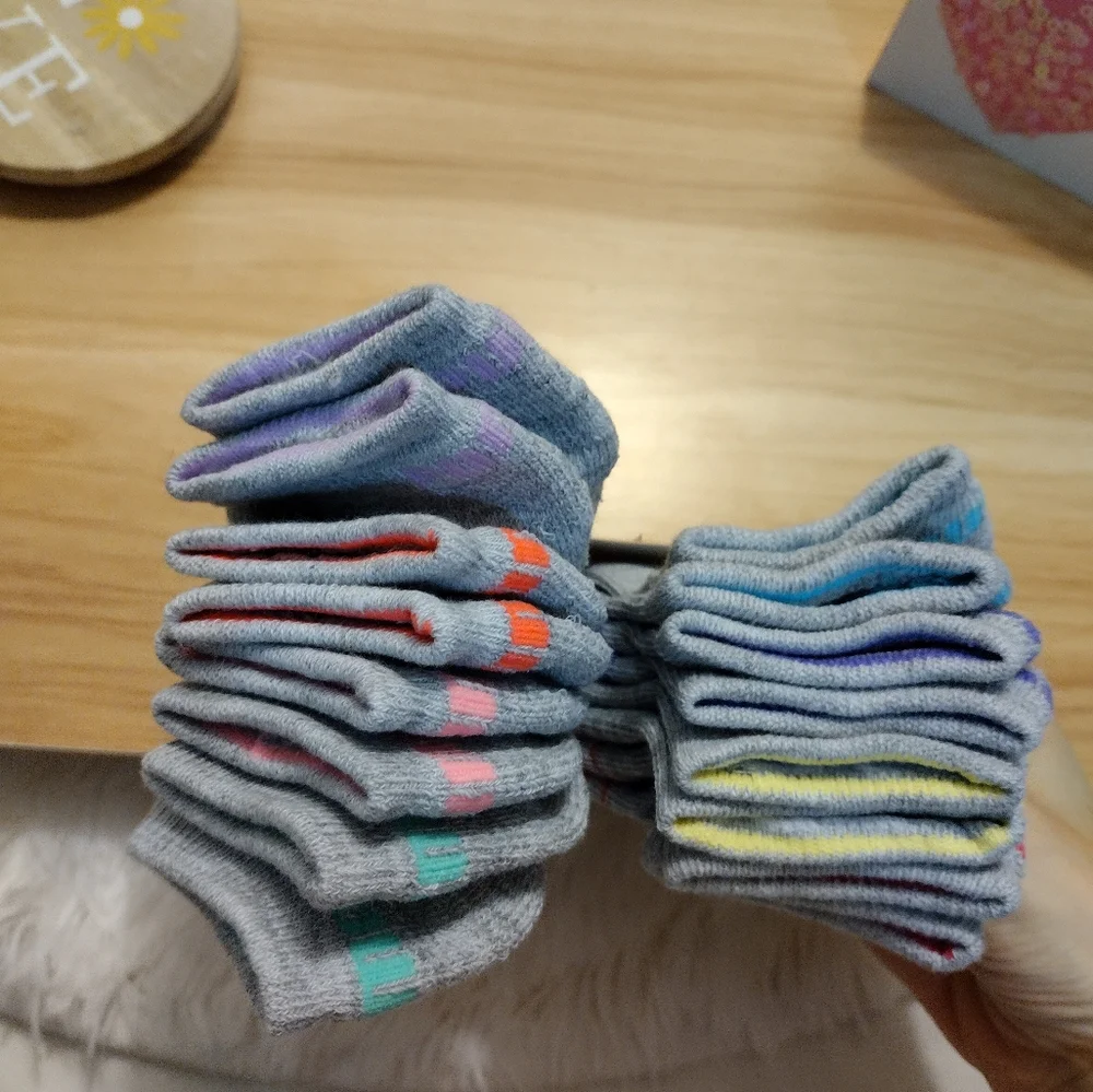 Puma 8 Pair Low Cut Cushioned Socks Girl 12-24 Months NWT